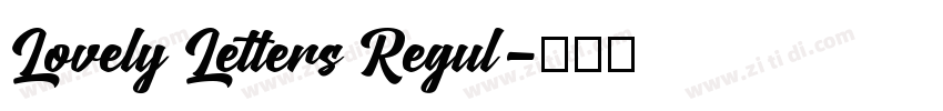Lovely Letters Regul字体转换
